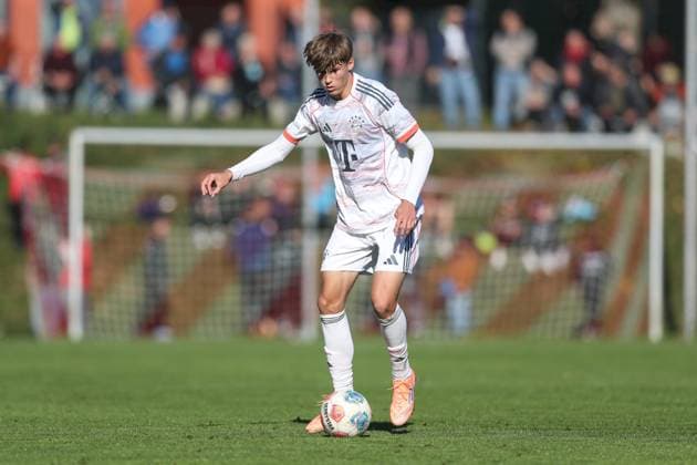 18 10 2025, xjcx, Men, Football, Season 2025 2026, Regionalliga Bayern, 14 Matchday TSV Aubstadt FC Bayern Muenchen II Magnus Dalpiaz 2, FC Bayern München II Sulzfeld Schulstadion Aubstadt Bayern Germany