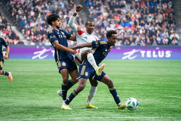 Kaick Ferreira (55 FC Dallas) and Ali Ahmed (22 Vancouver Whitecaps FC) battles for the ball during the Major League Soccer match between Vancouver Whitecaps FC and FC Dallas at BC Place Stadium in Vancouver, British Columbia, Canada (EDITORIAL USAGE ONLY). Copyright: xAmyxElle SPPx Sportspressphoto_SPR44491
