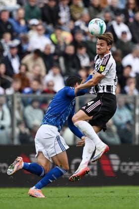 Mg Como 19 10 2025 - campionato di calcio serie A Como-Juventus foto Matteo Gribaudi Image nella foto: Daniele Rugani-Edoardo Goldaniga 