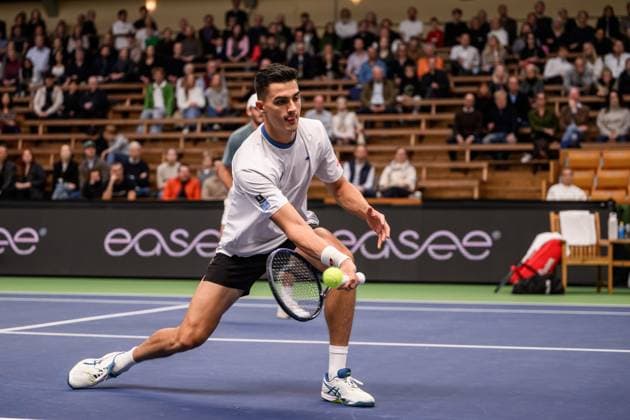 251019 Alexander Erler of Austria competes in the men s doubles final on day 9 of the ATP 250 Nordic Open on October 19, 2025 in Stockholm Photo Jesper Zerman BILDBYRAN kod JZ JZ0631 tennis nordic open nordic open 2025 bbeng final dubbel  Copyright: JESPERxZERMAN BB251019JZ017
