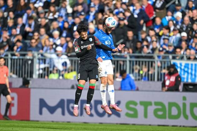 Laurin Ulrich 1 FC Magdeburg, 08 in duel with Killian Corredor SV Darmstadt 1898, 34 , GER, SV Darmstadt 98 vs 1 FC Magdeburg Soccer, 2 Bundesliga, Matchday 9, Season 2025 2026, 19 10 2025 DFL REGULATIONS PROHIBIT ANY USE OF PHOTOGRAPHS AS IMAGE SEQUENCES AND OR QUASI VIDEO GER, SV Darmstadt 98 vs 1 FC Magdeburg Soccer, 2 Bundesliga, Matchday 9, Season 2025 2026, 19 10 2025 Darmstadt Copyright: xEibner-Pressefoto FlorianxWiegandx EP_FWD