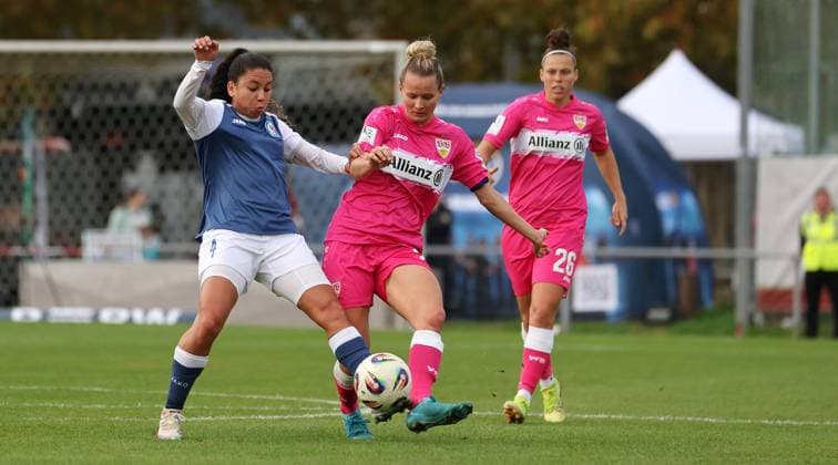 BAU 19 10 2025 Stuttgart Soccer VfB Stuttgart Women vs 1 FFC Turbine Potsdam, f l Schiandra Yael Gonzalez Jurado Potsdam