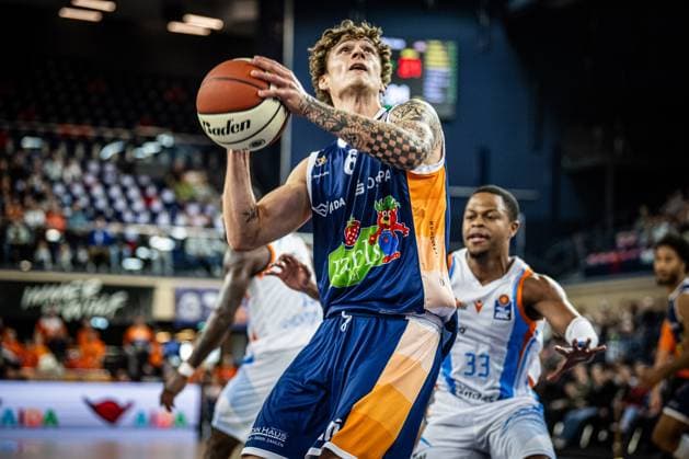 Rostock, Germany 19 October 2025 1 BBL 2025 2026 Rostock Seawolves vs Science City Jena In the picture Luis Wulff ROSTOCK SEAWOLVES Copyright: xFotostandx xVoelkerx