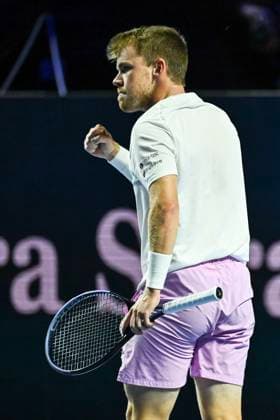 19th October 2025; St. Jakobshalle, Basel, Switzerland; 2025 ATP, Tennis Herren Swiss Indoor Tennis Day 1; Remy Bertola (SUI) in action against Quentin Halys (FRA) in the final qualification round  DavidxEmm