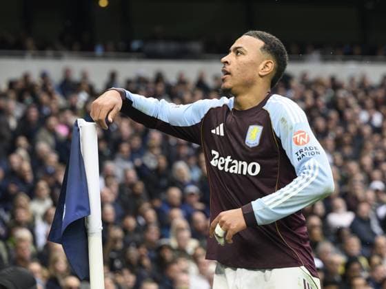 London, England, October 19, 2025: Aston Villa s Morgan Rogers celebrates scoring his side s equalising goal to make the score 1-1 during the Premier League match between Tottenham Hotspur and Aston Villa at the Tottenham Hotspur Stadium in London, England. (Photo by David Horton Sports Press Photo)  Copyright: xDavidxHorton SportsxPressxPhotox Sportspressphoto_SPR44840