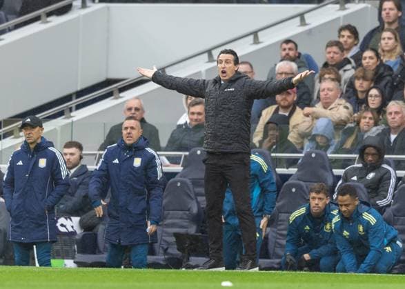 Tottenham Hotspur v Aston Villa, Premier League, Football, Tottenham Hotspur Stadium, London, UK - 19 Oct 2025 Aston Villa Manager Unai Emery reacts London The Tottenham Hotspur Stadium GBR, UK NEWSPAPERS OUT Copyright: xEllixBirchx