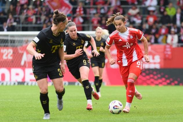 Lena Oberdorf (8 FC Bayern Munich) during the Google Pixel Frauen-Bundesliga match between FC Bayern Munich and 1.FC Cologne at FC Bayern Campus Munich, Germany. Copyright: xSvenxBeyrich SPPx Sportspressphoto_SPR44846