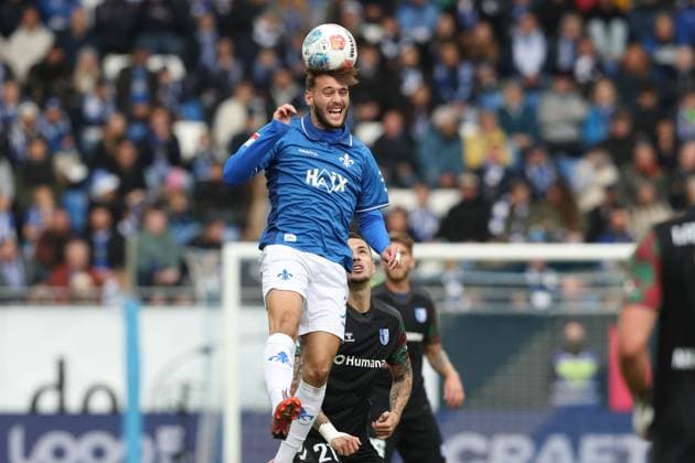 Killian Corredor SV Darmstadt 98,34 2 Soccer Bundesliga Season 2025 2026 SV Darmstadt 98 vs 1 FC Magdeburg at Merck Stadion am Böllenfalltor in Darmstadt Action,Soccer,Man,Men,Germany,19 10 2025