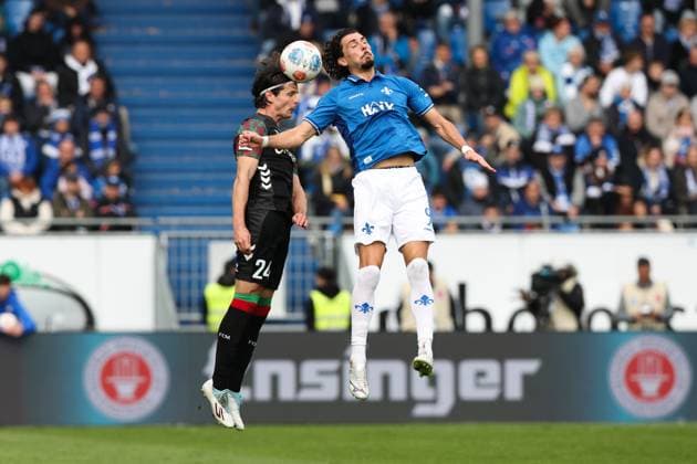 Fraser Hornby SV Darmstadt 98,9 vs Jean Hugonet 1 FC Magdeburg,24 2 Soccer Bundesliga Season 2025 2026 SV Darmstadt 98 vs 1 FC Magdeburg at Merck Stadion am Böllenfalltor in Darmstadt Action,Soccer,Man,Men,Germany,19 10 2025