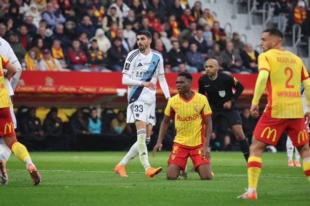 FOOTBALL : RC Lens vs Paris FC - Ligue 1 J8 - 19 10 2025 But du Paris FC de Pierre LEES-MELOU (Paris FC) lors du match RC Lens vs Paris FC, Ligue 1 J8, stade Bollaert-Delelis, le 19 octobre 2025 - photo Laurent Sanson PsnewZ  Copyright: xLaurentxSANSONx xPsnewZx