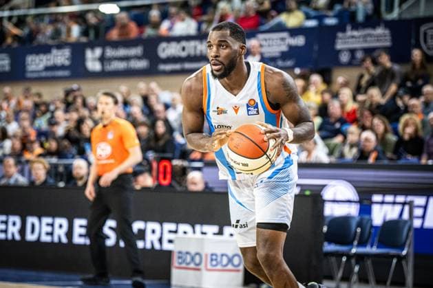 Rostock, Germany October 19, 2025 1 BBL 2025 2026 Rostock Seawolves vs Science City Jena In the picture Naz Bohannon Science City Jena Copyright: xFotostandx xVoelkerx