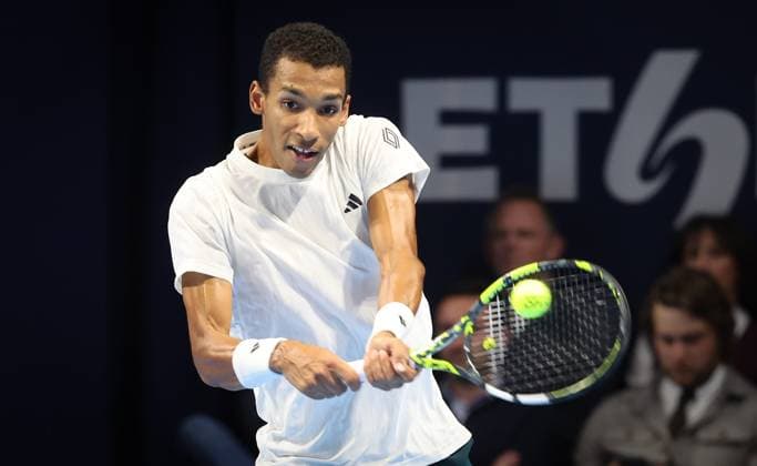 Canadian Felix Auger-Aliassime pictured in action during the European Open ATP, Tennis Herren tennis tournament in Brussels, on Sunday 19 October 2025. This year s edition of the tournament is taking place from 12 to 19 October 2025. VIRGINIExLEFOUR  x137307882x