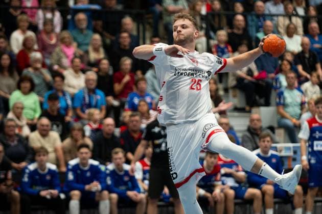 Marvin Mundus TuS Ferndorf, 25 HBW Balingen Weilstetten vs TuS Ferndorf, Handball, 2 Bundesliga, Matchday 8, Season 2025 2026, 19 10 2025 Eibner Pressefoto Andreas Ulmer HBW Balingen Weilstetten vs TuS Ferndorf, Handball, 2 Bundesliga, Matchday 8, Season 2025 2026, 19 10 2025 Balingen Copyright: xEibner-Pressefoto AndreasxUlmerx EP_AUR