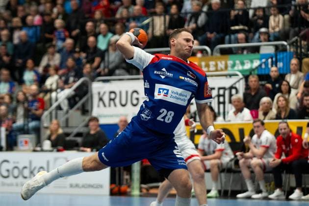 Tobias Heinzelmann HBW Balingen Weilstetten, 28 HBW Balingen Weilstetten vs TuS Ferndorf, Handball, 2 Bundesliga, Matchday 8, Season 2025 2026, 19 10 2025 Eibner Pressefoto Andreas Ulmer HBW Balingen Weilstetten vs TuS Ferndorf, Handball, 2 Bundesliga, Matchday 8, Season 2025 2026, 19 10 2025 Balingen Copyright: xEibner-Pressefoto AndreasxUlmerx EP_AUR
