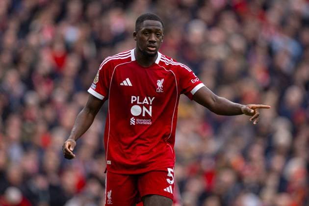 Football - FA Premier League - Liverpool FC v Manchester United, ManU FC LIVERPOOL, ENGLAND - Sunday, October 19, 2025: Liverpool s Ibrahima KonatÃ during the FA Premier League match between Liverpool FC and Manchester United FC at Anfield. (Photo by David Rawcliffe Propaganda) LIVERPOOL Anfield MERSEYSIDE ENGLAND  Copyright: xDavidxRawcliffex P2025-10-19-Liverpool_Man_Utd-42