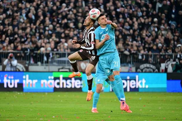 Soccer I Men I 1 Bundesliga l FC St Pauli TSG Hoffenheim I 07 Matchday I Season 2025 2026 I St Pauli I 19 10 2025 I v l Pereira Lage Mathias St Pauli , Hajdari Albian TSG Hoffenheim , Sportplatz Millerntor Stadion, St Pauli Hamburg Germany