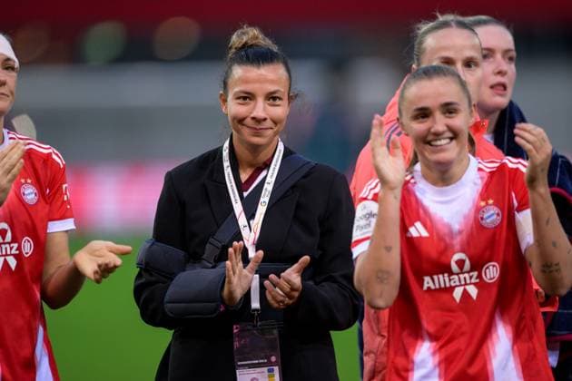 Soccer, Google Pixel Womens Bundesliga, 20251019, FC Bayern Munich 1 FC Cologne In the picture Arianna CARUSO Bayern, 27 final cheer Munich FC Bayern Campus Bayern Germany Copyright: Passion2Press MarkusxFischerx