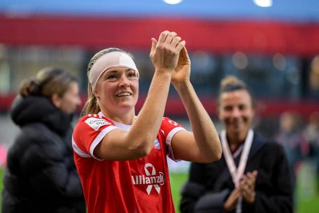 Soccer, Google Pixel Womens Bundesliga, 20251019, FC Bayern Munich 1 FC Cologne In the picture Magdalena ERIKSSON Bayern, 5 final cheer Munich FC Bayern Campus Bayern Germany Copyright: Passion2Press MarkusxFischerx
