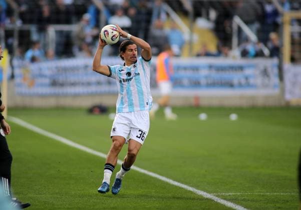 Football, Men, 3 Liga, Season 2025 2026, TSV 1860 Munich MSV Duisburg, Grünwalder Stadion Tunay Deniz TSV 1860 Munich taking a throw-in