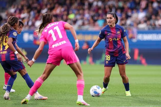 October 19, 2025, Sant Joan Despi, Barcelona, Spain: Francisca Ramos Ribeiro Nazareth Sousa of FC Barcelona, Barca in action during the Spanish Women league, Liga F, football match played between FC Barcelona and Granada CF at Johan Cruyff Stadium on October 19, 2025 in Sant Joan Despi, Barcelona. Sant Joan Despi Spain - ZUMAa181 20251019_zaa_a181_221 Copyright: xJavierxBorregox