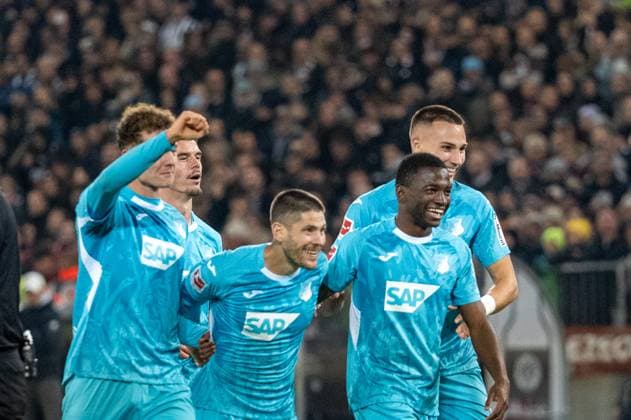 Germany, Soccer, 1 Bundesliga, Matchday 7 2025 2026, FC St Pauli TSG Hoffenheim on 19 10 in Hamburg Millerntor Stadion Goal celebration 0 2 by Andrej Kramaric TSG Hoffenheim 27 Copyright: xSvenxHeidmannx