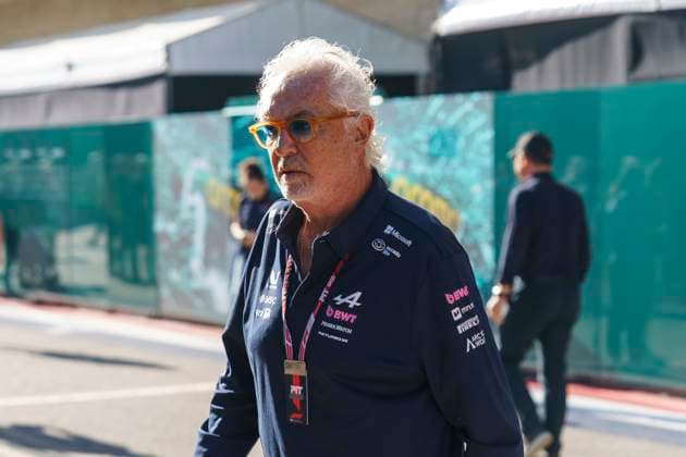Alpine F1 team advisor Flavio Briatore is seen in the paddock during the Formula One United States Grand Prix at the Circuit of the Americas in Austin, Texas on Sunday, October 19, 2025.  AUS2025101903 GREGxNASH
