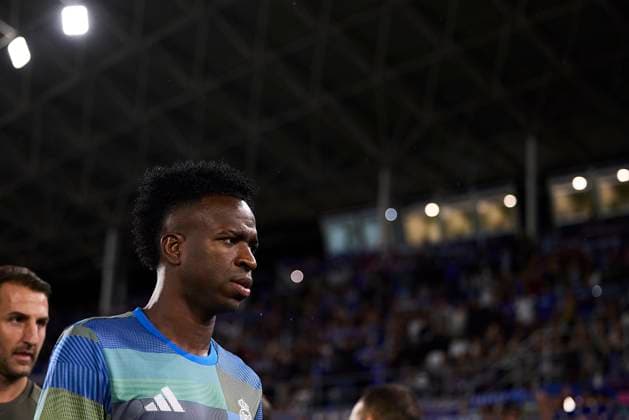 Vinicius Jr (Real Madrid CF) looks on during the LaLiga EA Sports match between Getafe CF v Real Madrid at Coliseum on October 19, 2025 in Getafe, Spain. (Photo by Manu Reino DeFodi Images) Vinicius Jr Real Madrid CF looks on during the LaLiga EA Sports match between Getafe CF v Real Madrid at Coliseum on October 19, 2025 in Getafe, Spain Photo by Manu Reino DeFodi Images