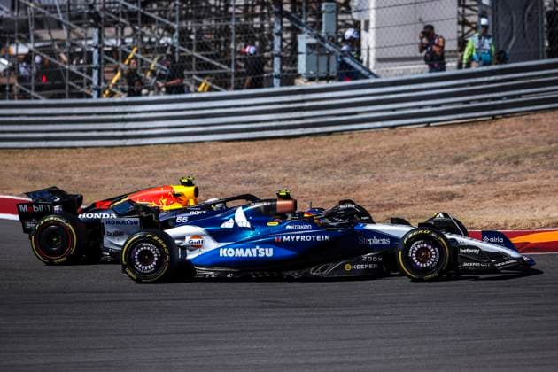 F1 - UNITED STATES GRAND PRIX 2025 55 SAINZ Carlos (spa), Williams Racing FW47, 22 TSUNODA Yuki (jap), Red Bull Racing RB21, action during the 2025 Formula 1 United States Grand Prix, 19th round of the 2025 FIA Formula One World Championship, WM, Weltmeisterschaft from October 17 to 19, 2025 on the Circuit of the Americas, in Austin, Texas, United States of America - AustinUnited States Copyright: xEricxAlonsox