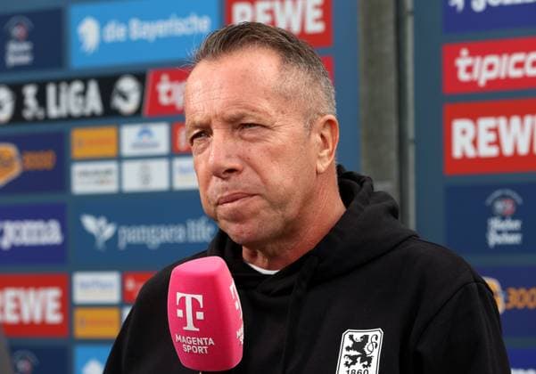 Football, Men, 3 Liga, Season 2025 2026, TSV 1860 Munich MSV Duisburg, Grünwalder Stadion Markus Kauczinski, Coach TSV 1860 Munich interviewed by Magenta Sport, Head, Portrait