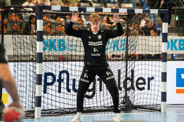Handball I Men I Season 2025 2026 I Bundesliga I 9 Matchday I TVB Stuttgart Füchse Berlin I 19 10 2025 Jorick Pol 21, TVB Stuttgart Stuttgart Porsche Arena Baden Württemberg Germany Copyright: xLobeca MaxxPetershansx