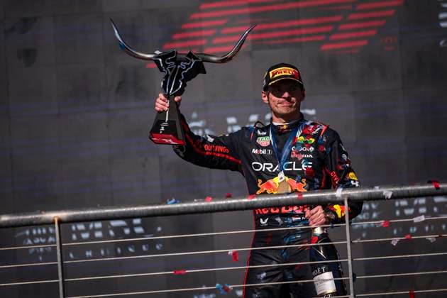 F1 - UNITED STATES GRAND PRIX 2025 VERSTAPPEN Max (ned), Red Bull Racing RB21, portrait, podium during the 2025 Formula 1 United States Grand Prix, 19th round of the 2025 FIA Formula One World Championship, WM, Weltmeisterschaft from October 17 to 19, 2025 on the Circuit of the Americas, in Austin, Texas, United States of America - AustinUnited States  Copyright: xEricxAlonsox