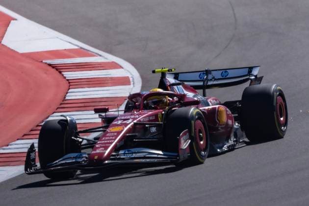 Oct 19, 2025. Lewis Hamilton (44) with Team Ferrari in action at the Formula 1 MSC Cruises United States Grand Prix, Circuit of the Americas in Austin, Texas. Winner is Max Verstappen (1), Lando Norris (4) comes in 2nd and Charles Leclerc (16) is in third place. CSM Austin USA - ZUMAc04_ 20251019_zma_c04_120 Copyright: xRobertxBackmanx