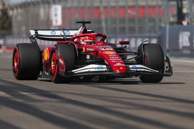 AUSTIN, TX - OCTOBER 19: Scuderia Ferrari HP driver Charles Leclerc (16) of Monaco pulls into the grid before the Formula 1 MSC Cruises United States Grand Prix on October 19, 2025, at Circuit of The Americas in Austin, Texas. (Photo by David Buono Icon Sportswire) AUTO: OCT 19 F1 United States Grand Prix EDITORIAL USE ONLY Icon2510190441