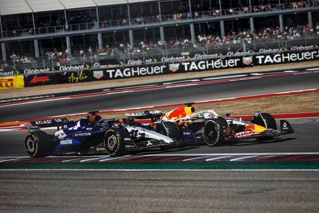 F1 - UNITED STATES GRAND PRIX 2025 23 ALBON Alexander (tha), Williams Racing FW47, action 06 HADJAR Isack (fra), Visa Cash App RB F1 Team VCARB02, action during the 2025 Formula 1 United States Grand Prix, 19th round of the 2025 FIA Formula One World Championship, WM, Weltmeisterschaft from October 17 to 19, 2025 on the Circuit of the Americas, in Austin, Texas, United States of America - AustinUnited States  Copyright: xXavixBonillax