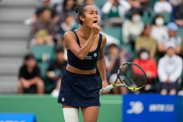 Leylah Fernandez (CAN), OCTOBER 19, 2025 - Tennis : Singles Final Match at Morita Tennis Center Utsubo during Kinoshita Group Japan Open Tennis Championships 2025 in Osaka, Japan. Noxthirdxpartyxsales  aflo_307436314