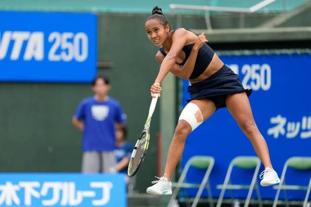 Leylah Fernandez (CAN), OCTOBER 19, 2025 - Tennis : Singles Final Match at Morita Tennis Center Utsubo during Kinoshita Group Japan Open Tennis Championships 2025 in Osaka, Japan. Noxthirdxpartyxsales  aflo_307436425