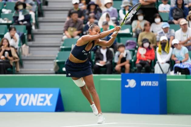 Leylah Fernandez (CAN), OCTOBER 19, 2025 - Tennis : Singles Final Match at Morita Tennis Center Utsubo during Kinoshita Group Japan Open Tennis Championships 2025 in Osaka, Japan. Noxthirdxpartyxsales  aflo_307436999