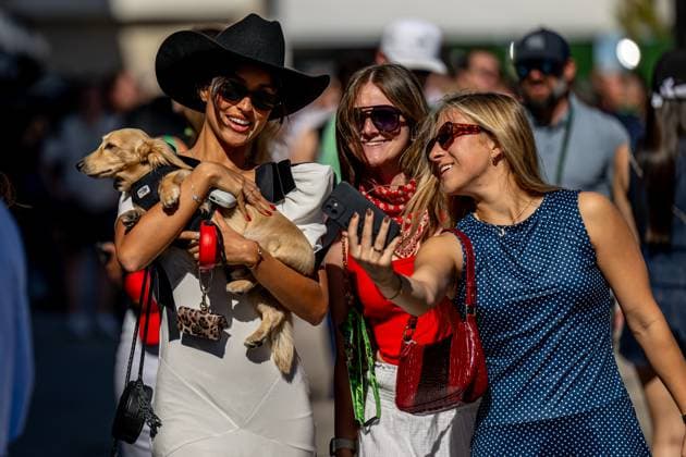 AUSTIN, TEXAS, UNITED STATES: Alexandra Saint Mleux, Charles Leclerc s Girlfriend, at the 2025 Formula 1 United States Grand Prix at the Circuit of the Americas in Austin, Texas, United States.