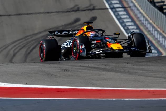 AUSTIN, TEXAS, UNITED STATES: Max Verstappen, racing for the Red Bull Racing team during the 2025 Formula 1 United States Grand Prix at the Circuit of the Americas in Austin, Texas, United States