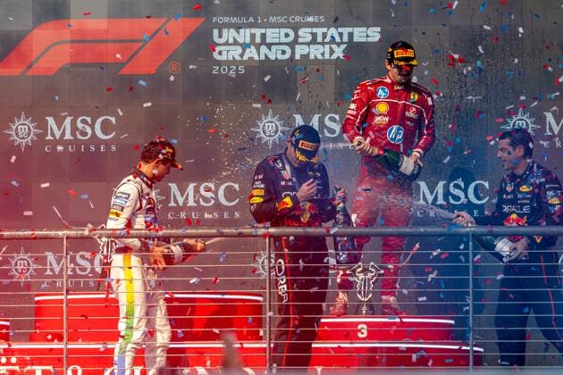 AUSTIN, TEXAS, UNITED STATES: Max Verstappen, racing for the Red Bull Racing team during the 2025 Formula 1 United States Grand Prix at the Circuit of the Americas in Austin, Texas, United States