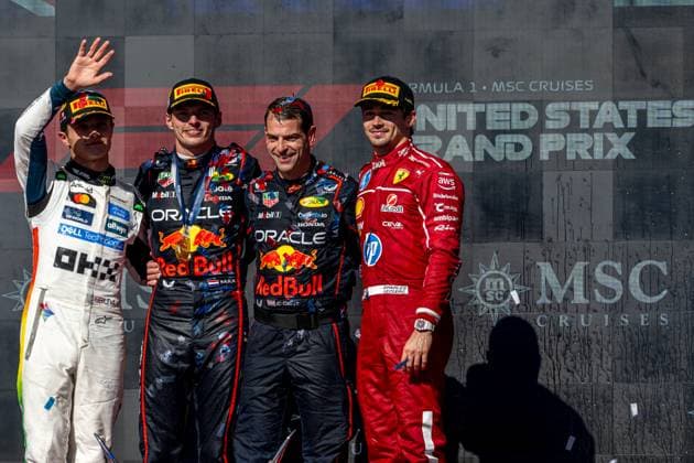 AUSTIN, TEXAS, UNITED STATES: Max Verstappen, racing for the Red Bull Racing team during the 2025 Formula 1 United States Grand Prix at the Circuit of the Americas in Austin, Texas, United States