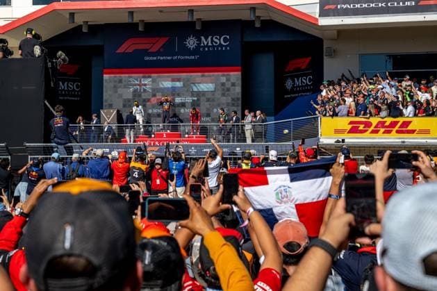 AUSTIN, TEXAS, UNITED STATES: Max Verstappen, racing for the Red Bull Racing team during the 2025 Formula 1 United States Grand Prix at the Circuit of the Americas in Austin, Texas, United States