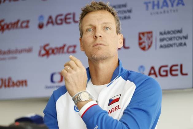 Czech non-playing captain Tomas Berdych speaks at a press conference, PK, Pressekonferenz on the nomination of Czech tennis players before the matches of the final group of the Davis Cup, in Prague, Czech Republic, on October 20, 2025. (CTKxPhoto PavelxLebeda) CTKPhotoF202510200113801  CTKPhotoF202510200113801