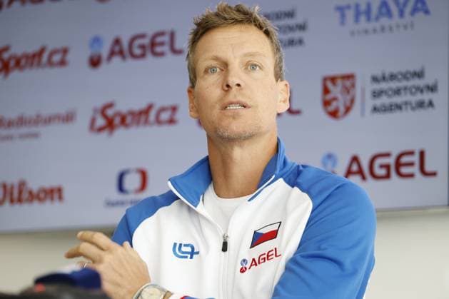 Czech non-playing captain Tomas Berdych speaks at a press conference, PK, Pressekonferenz on the nomination of Czech tennis players before the matches of the final group of the Davis Cup, in Prague, Czech Republic, on October 20, 2025. (CTKxPhoto PavelxLebeda) CTKPhotoF202510200113901  CTKPhotoF202510200113901