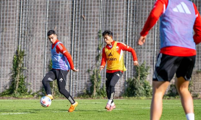 Soccer, Men, Season 2025 2026, 1 Bundesliga, 1 FC Union Berlin, Training, v l Livan Burcu 1 FC Union Berlin , Woo Yeong Jeong Wooyeong, 1 FC Union Berlin , 20 10 2025, Copyright: xMatthiasxKochx