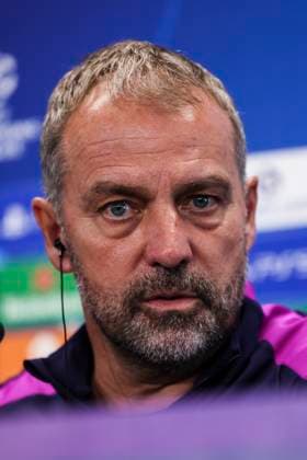 October 20, 2025, Sant Joan Despi, Barcelona, SPAIN: Hansi Flick, head coach of FC Barcelona, Barca attends his press conference, PK, Pressekonferenz during the training day of FC Barcelona ahead the UEFA Champions League 2025 26, football match against Olympiacos at Ciudad Esportiva Joan Gamper on October 20, 2025 in Sant Joan Despi, Barcelona, Spain. Sant Joan Despi SPAIN - ZUMAa181 20251020_zaa_a181_057 Copyright: xJavierxBorregox