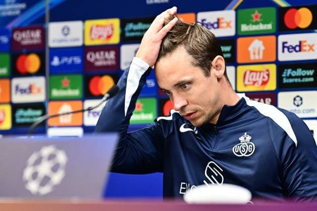 Royale Union Saint-Gilloise v Inter Milan - UEFA Champions League Media Activities 20 10 2025 BRUSSELS, BELGIUM - OCTOBER 20 : Hubert David head coach of Union Saint-Gilloise talking to the press during a press conference, PK, Pressekonferenz ahead of the UEFA Champions League 2025 26 League Phase MD3 match between Royale Union Saint-Gilloise and Inter Milan on October 20, 2025 in Brussels, Belgium, 20 10 2025 Brussels Belgium  Copyright: xPeterxDexVoechtx