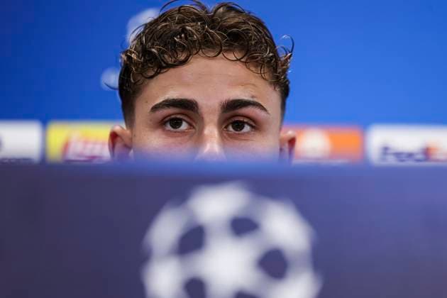 October 20, 2025, Sant Joan Despi, Barcelona, SPAIN: Fermin Lopez attends his press conference, PK, Pressekonferenz during the training day of FC Barcelona, Barca ahead the UEFA Champions League 2025 26, football match against Olympiacos at Ciudad Esportiva Joan Gamper on October 20, 2025 in Sant Joan Despi, Barcelona, Spain. Sant Joan Despi SPAIN - ZUMAa181 20251020_zaa_a181_087 Copyright: xJavierxBorregox
