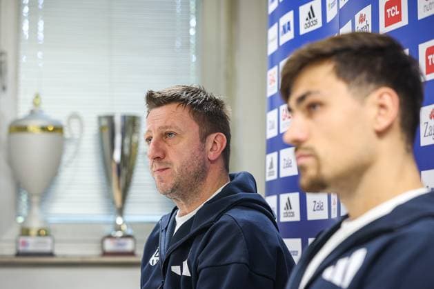 press conference, PK, Pressekonferenz of HC Zagreb Coach of HC Zagreb Andrija Nikolic during a press conference ahead of the round 6 of the Machinseeker EHF Champions League on October 20, 2025 in Zagreb, Croatia. HC Zagreb will play against the Hungarian OTP Pick Szeged at the Arena Zagreb on October 22.  GoranxStanzl PIXSELL