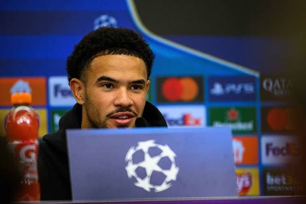 LEVERKUSEN, GERMANY - 20 OCTOBER, 2025: Warren Zaire-Emery - UEFA Champions League, MD-1, press conference, PK, Pressekonferenz at BayArena.  Copyright: xx